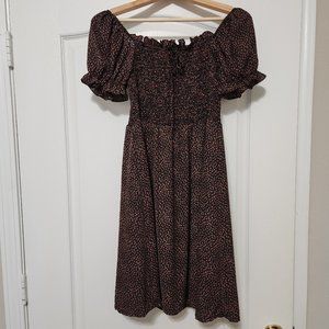 Summer Dress Bought in Korea - black with red rose floral print